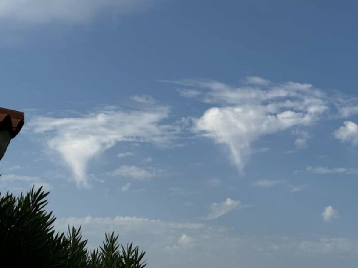 "I saw these clouds today that look like a world map"