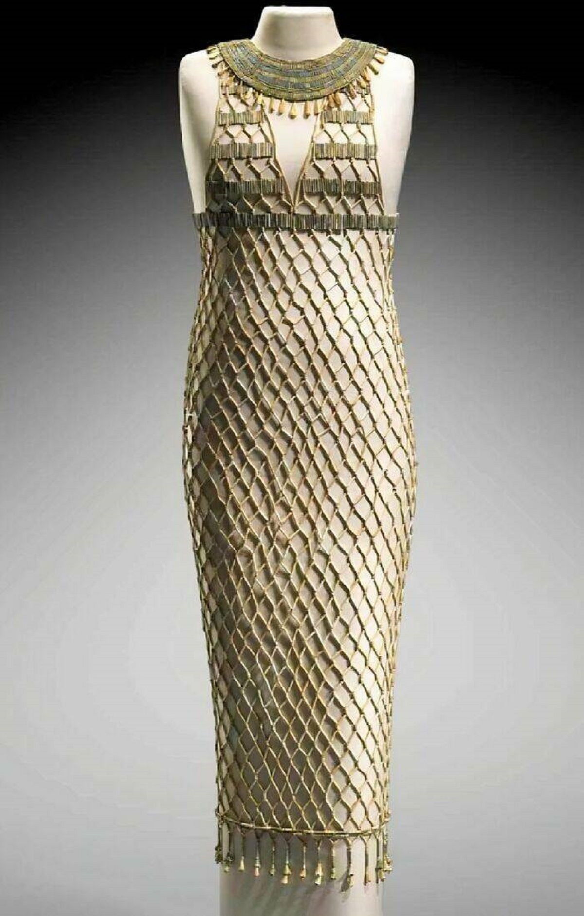 "Faience Beadnet Dress. Egyptian, Old Kingdom, Dynasty 4, Reign Of Khufu. 2551–2528 B.c"