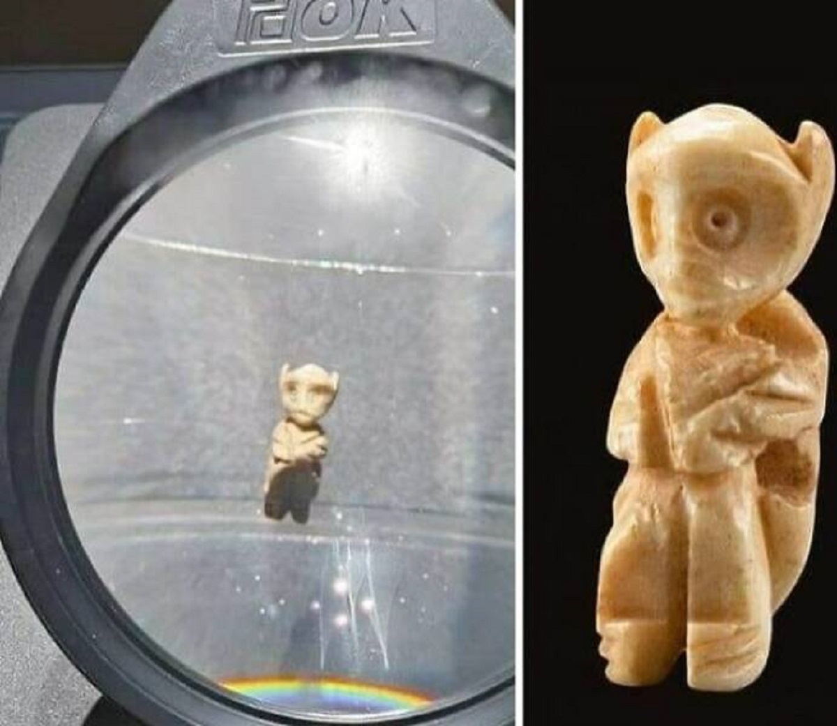 "A Tiny Bone Monkey, Discovered In A Child's Grave. 2.2 Cm Tall. China, Erlitou Culture, Around 1600 Bc"