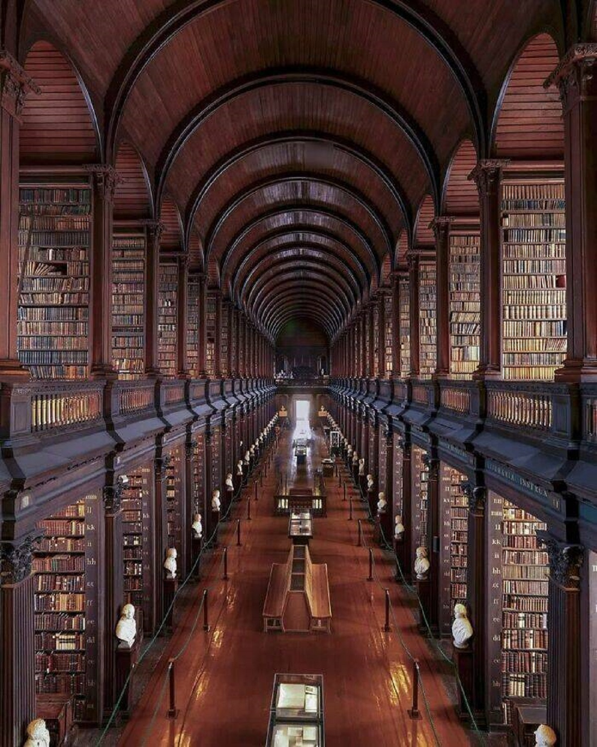 "Built Between 1712 And 1732, The Long Room At Trinity College's Old Library Holds The Collection's 200,000 Oldest Books"