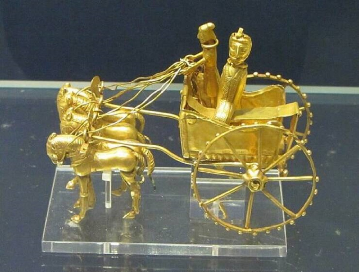 "This Exquisite Miniature Chariot, Crafted From Gold With Remarkable Intricacy, Is A Testament To The Artistry Of The Achaemenid Persian Empire"