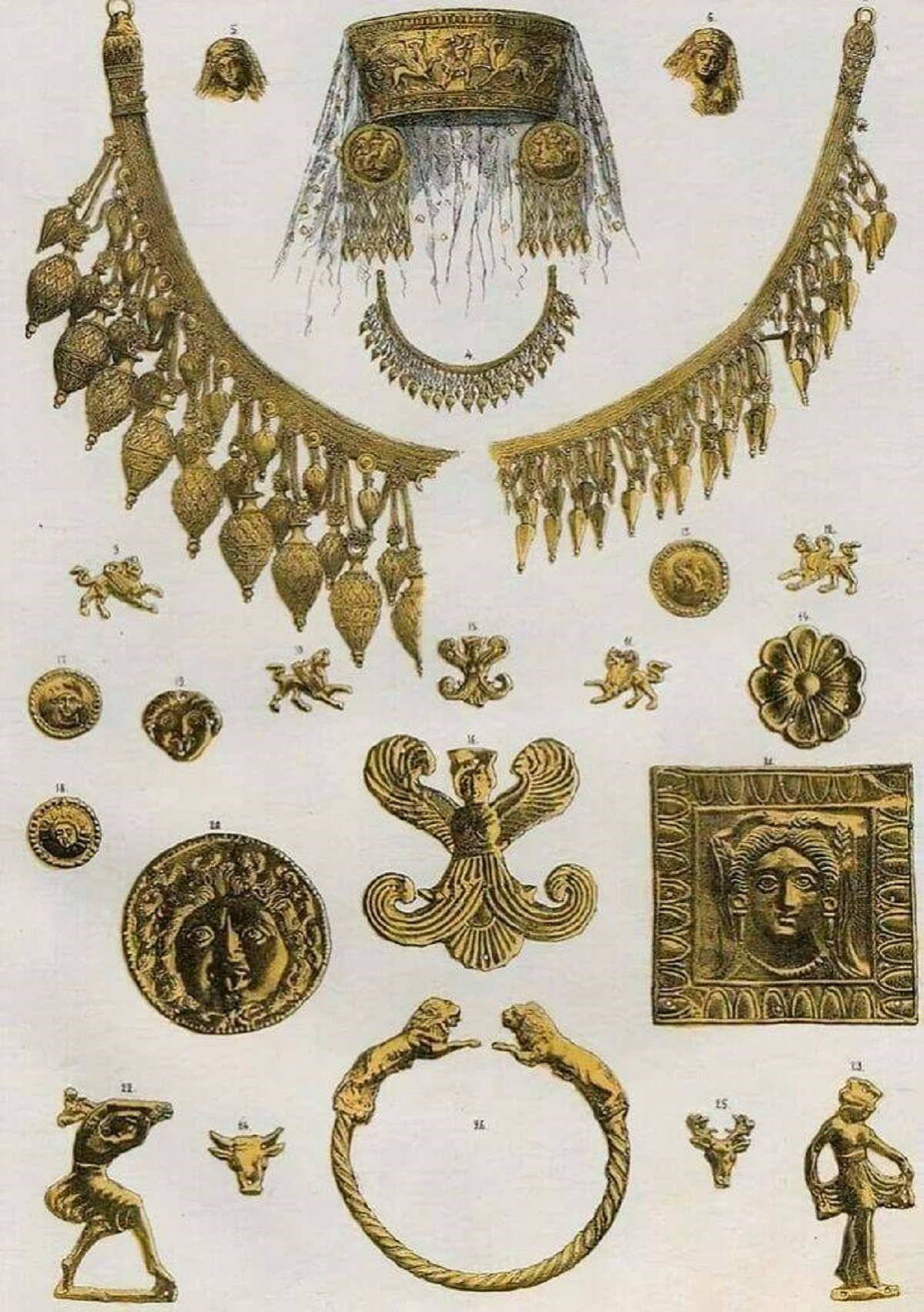 "Jewelry Of A Scythian Queen, Found In The Chertomlyk Barrow, Near Nikopol, Katerynoslavsk Governorate (At Present Dnipropetrovsk Oblast, Ukraine)"