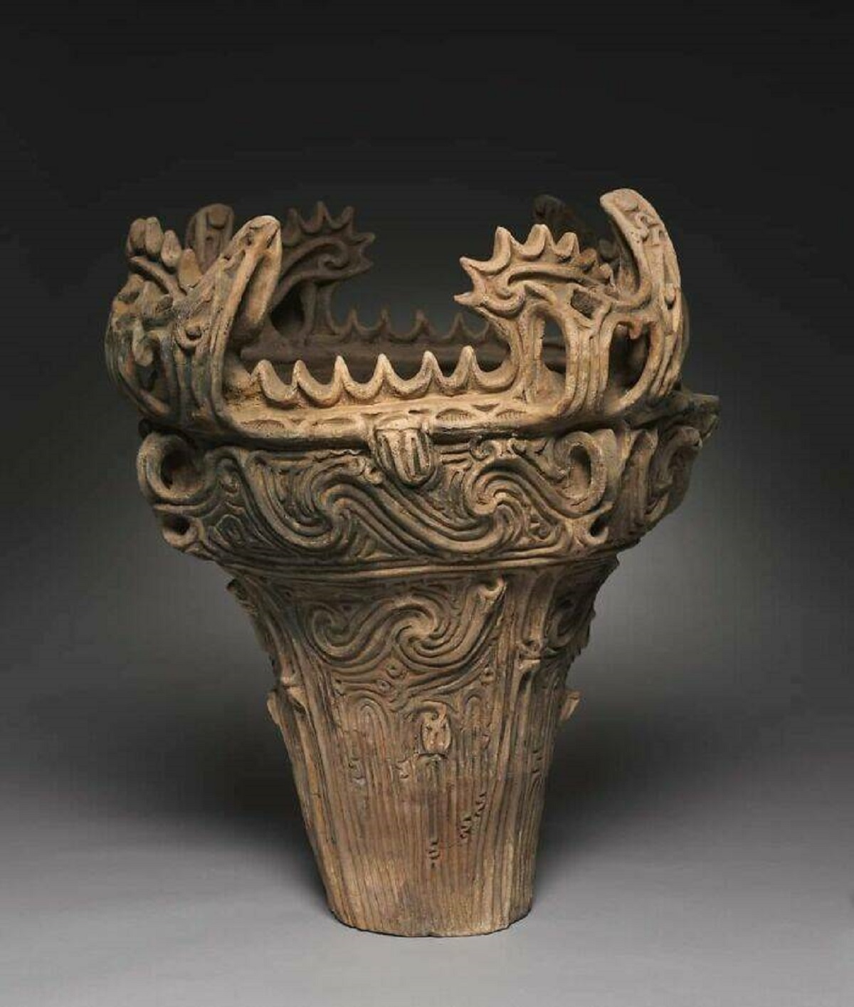 "Circa 2500 Bc, A Fire-Flame Cooking Vessel (Ka'en Doki) From Ancient Japan"