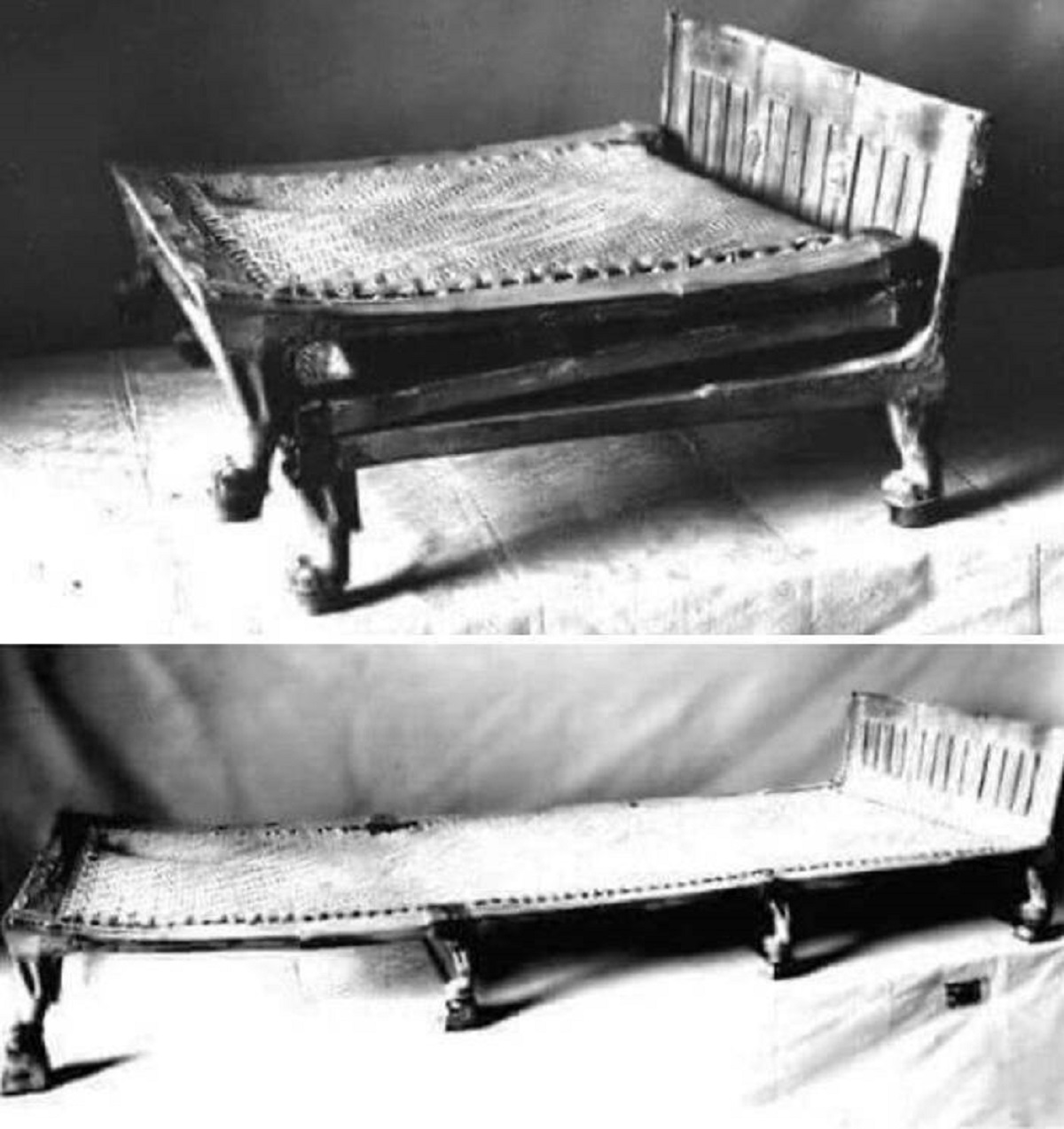 "This Wooden Foldable Bed Was Found In Tutankhamun's Tomb In The Valley Of The Kings, In Luxor. It Is Believed To Be The First Of Its Kind"