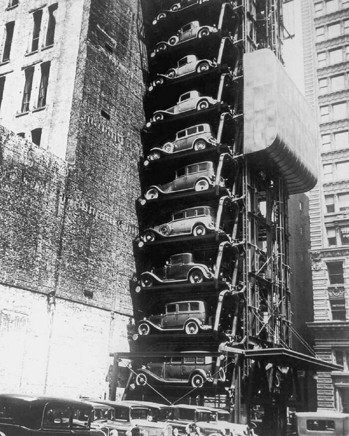 car elevator parking garage