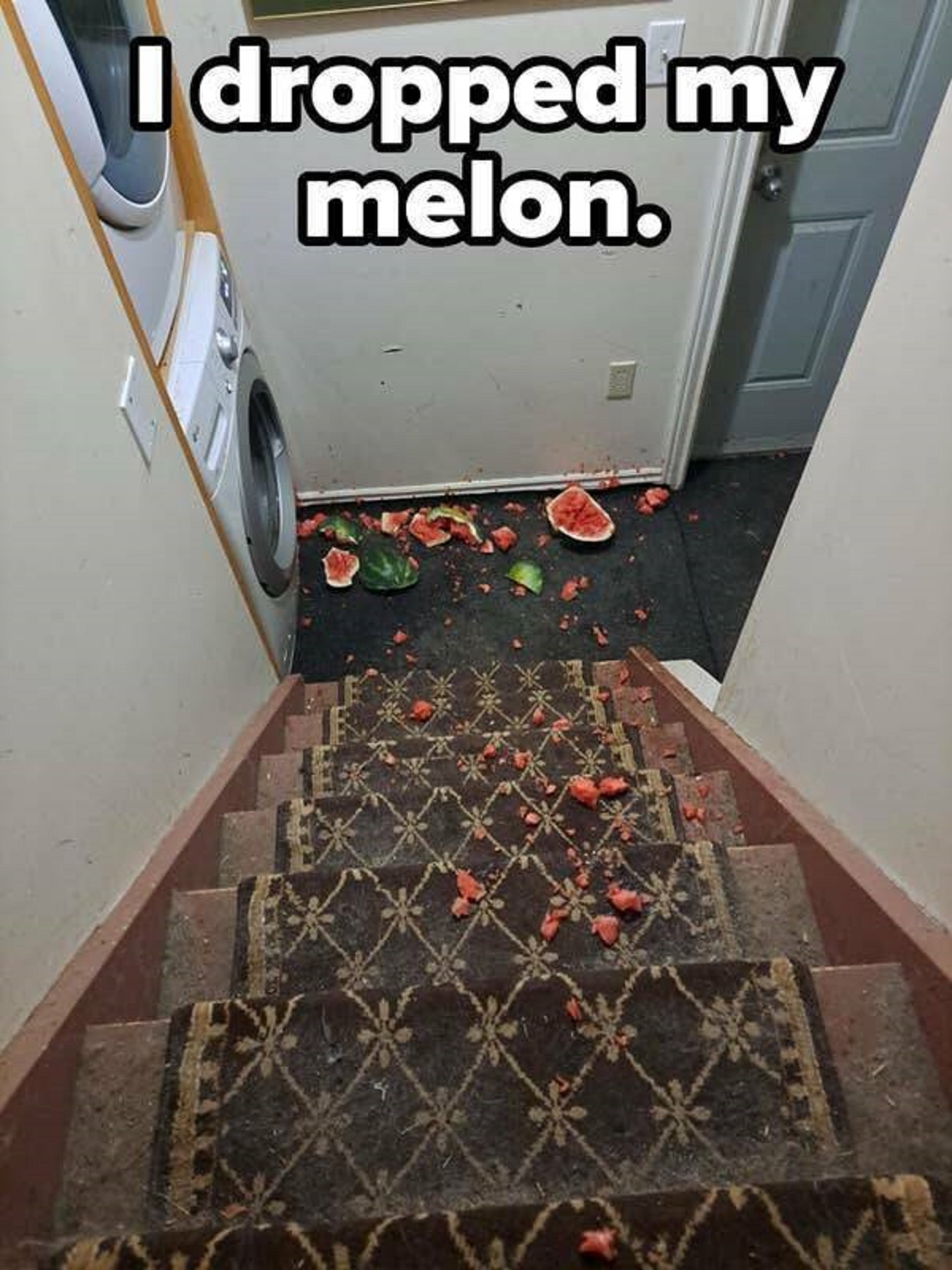 floor - I dropped my melon.