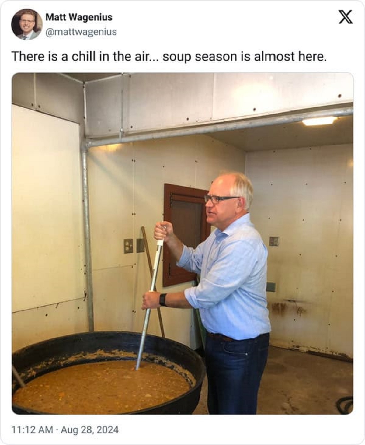 Matt Wagenius - Matt Wagenius There is a chill in the air... soup season is almost here. X