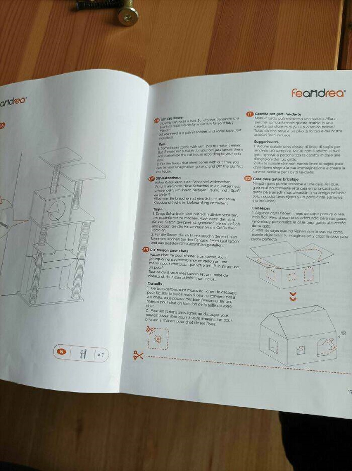 "This Cat Tree Comes With Instructions For Building A Cat House Out Of The Box It Came In"