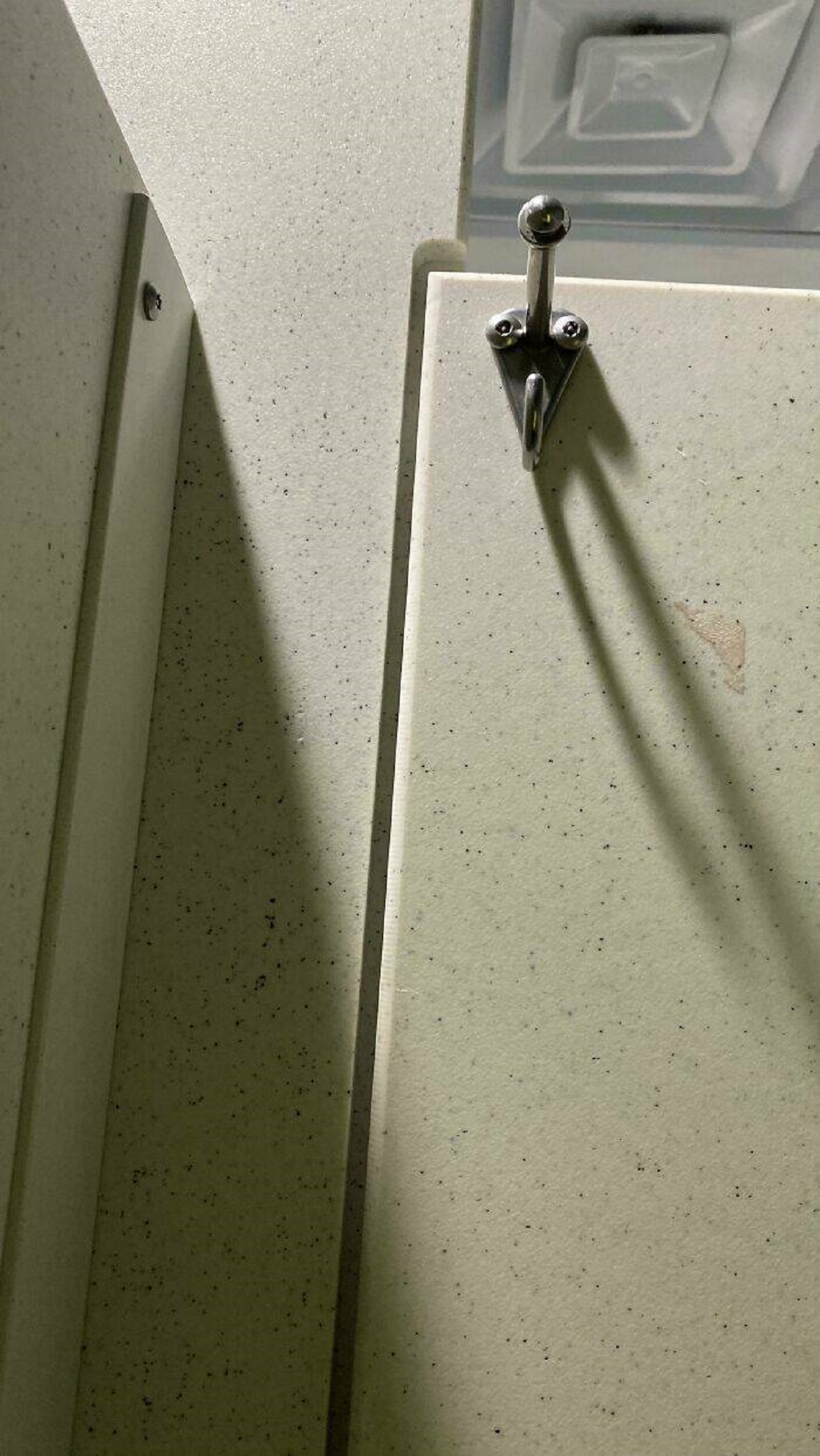 "Bathroom Stall Door With No Crack In Between"