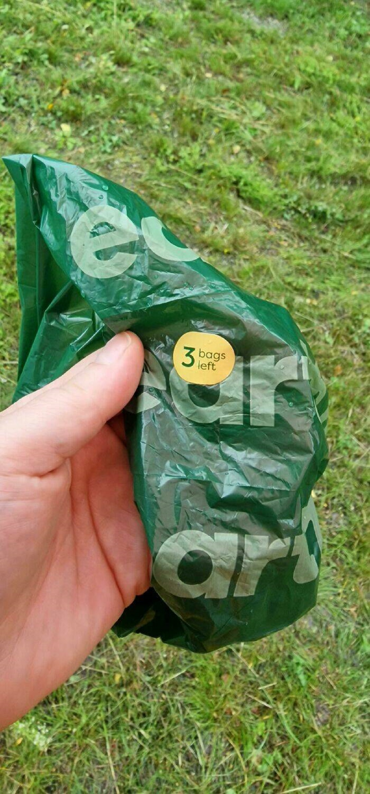 "These Dog Poop Bags Lets You Know When There's Only Three Left On The Roll"