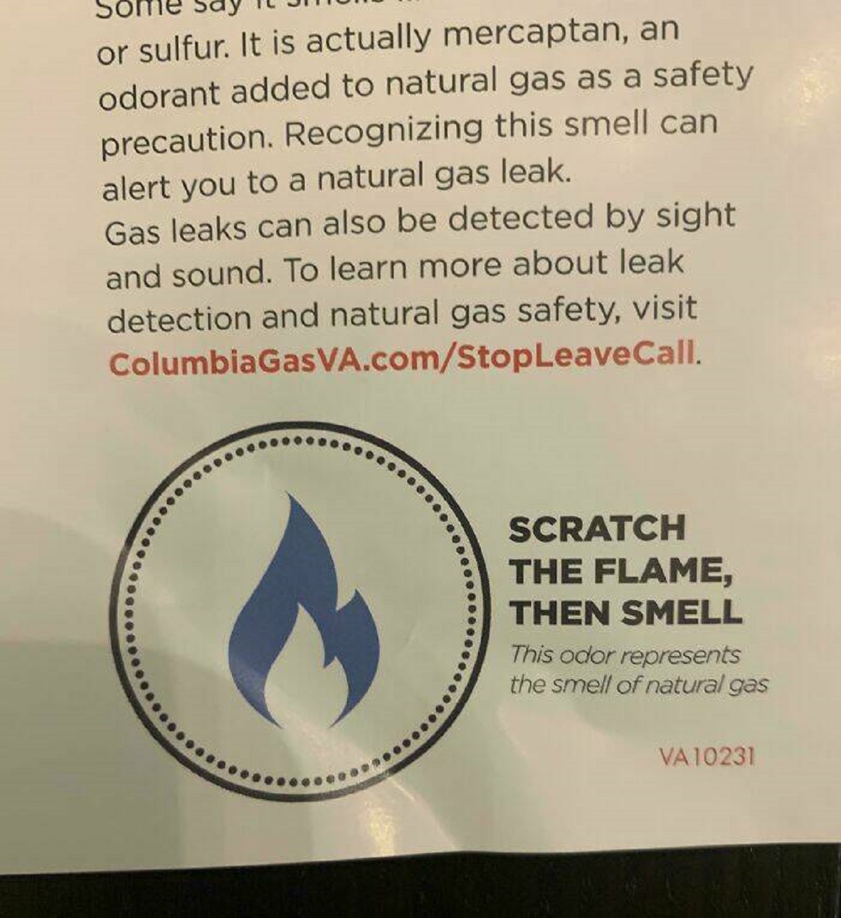 "My Gas Bill Came With A Scratch And Sniff That Smells Like Natural Gas"