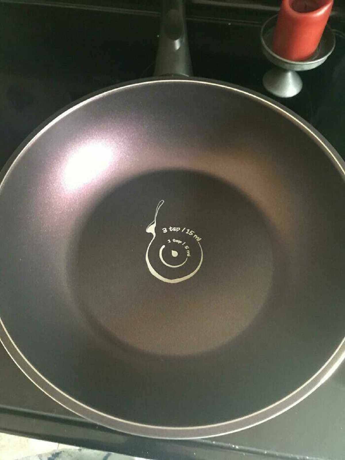 "My New Wok Has Circles For Measuring Oil"