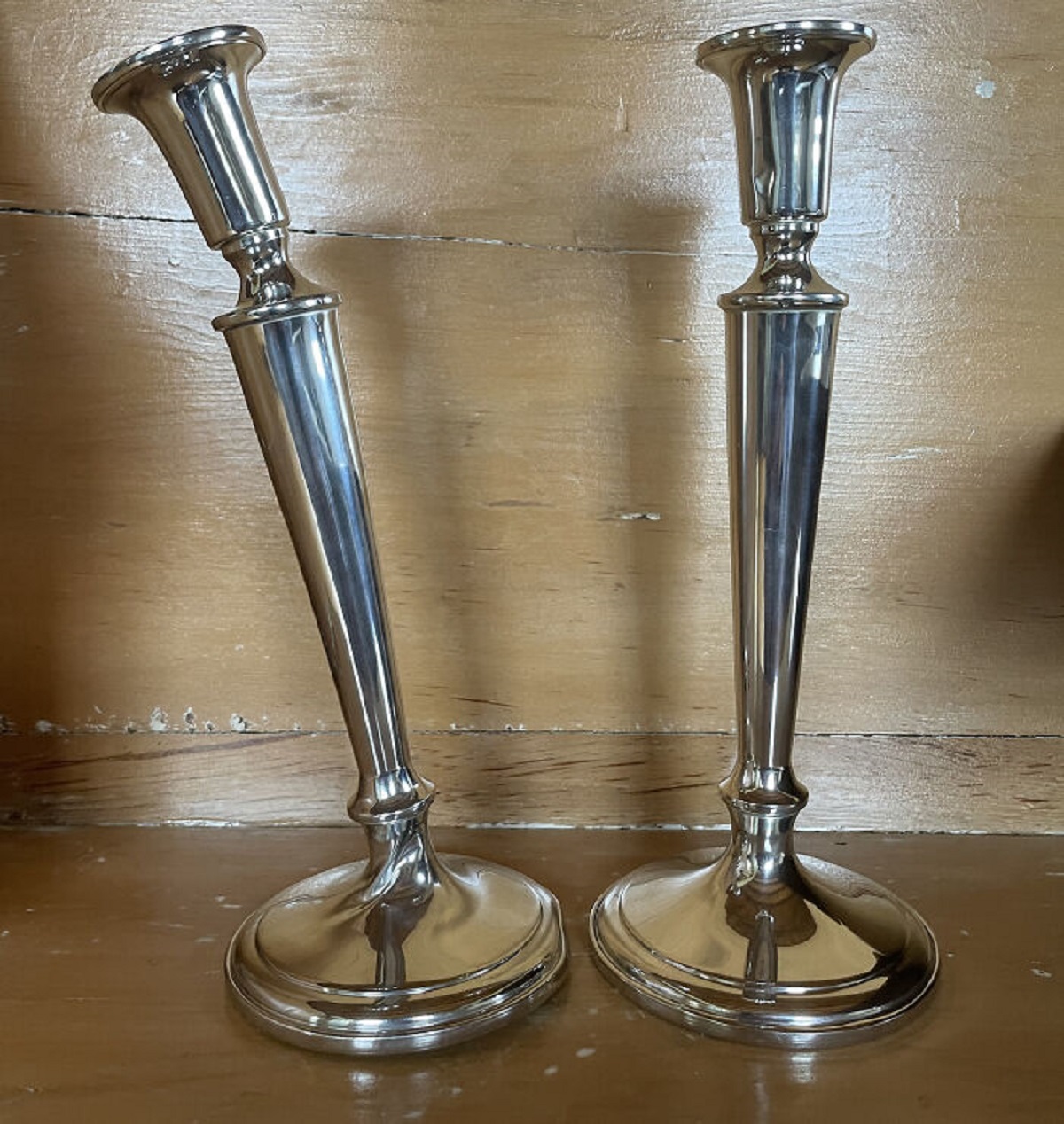 What 25 Years Of Sideways Storage Does To Pewter Candlesticks