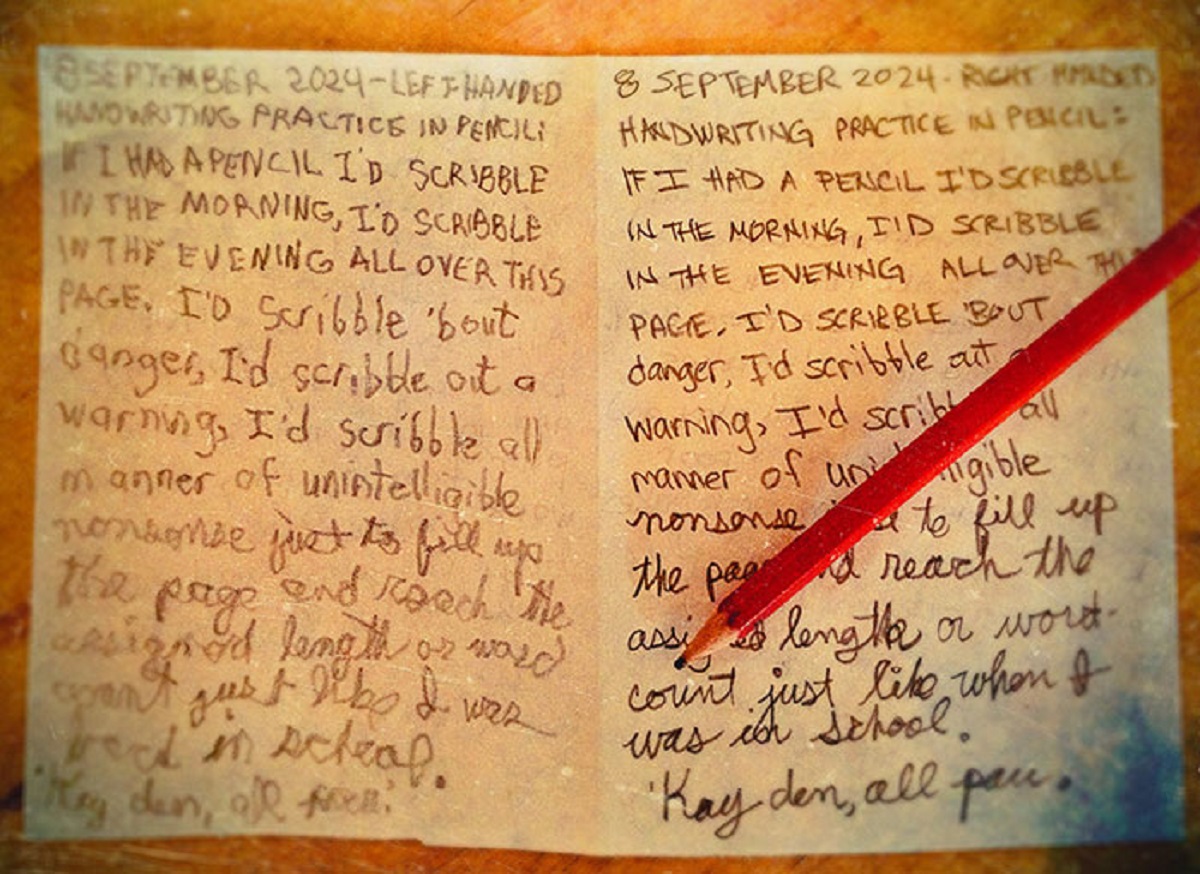 Handwriting .. Many people having handwriting that were almost like art back then (especially the elders). On the occasions one see handwriting nowadays.. it's just like wtf is written here. Nice/Perfect handwriting still impresses me no matter how "ancient" many think handwriting is nowadays. A kind of "everyday art". Can still look at some letters sent by grandparents and think of both the skills and time they used to make it. Using their minds and souls before the words were put on the paper. Words are so cheap and simple in the era of the keyboard and computers.