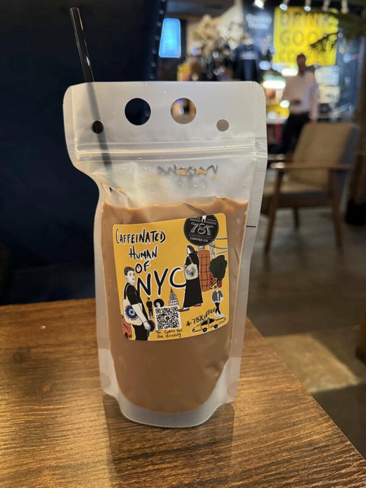 "This cafe in NYC sells coffee in a bag."