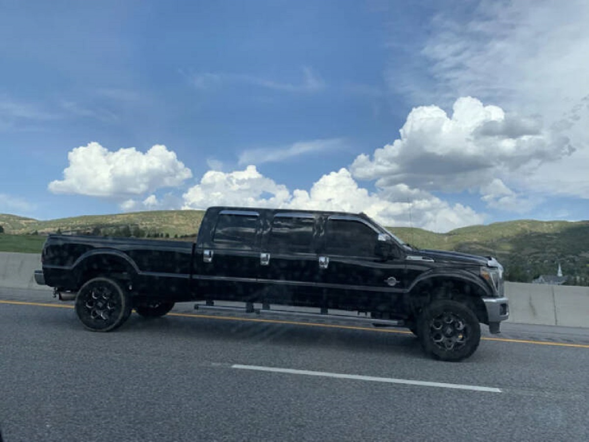 "This 6-door truck I saw on my way to work."