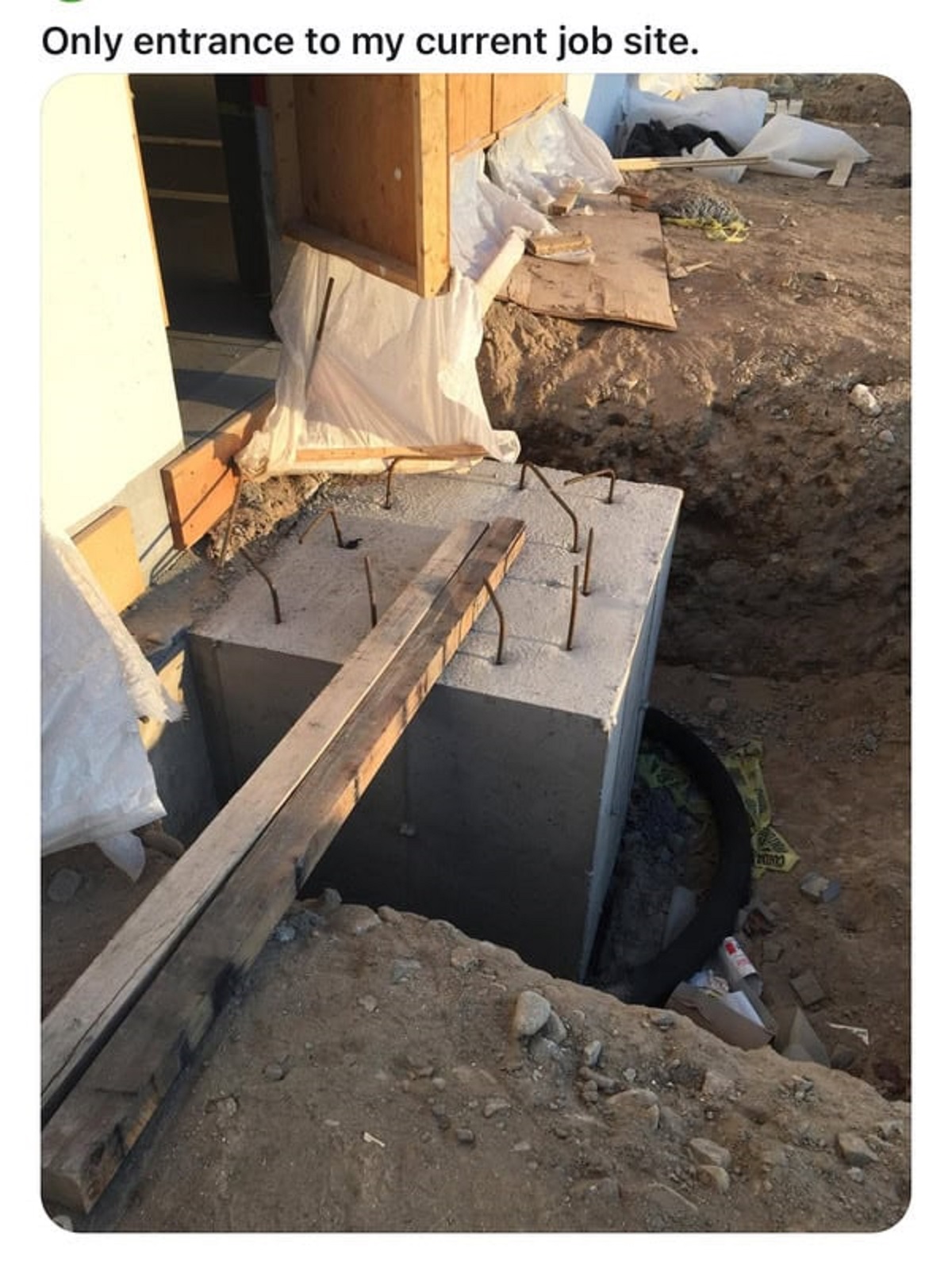 foundation - Only entrance to my current job site. 201803