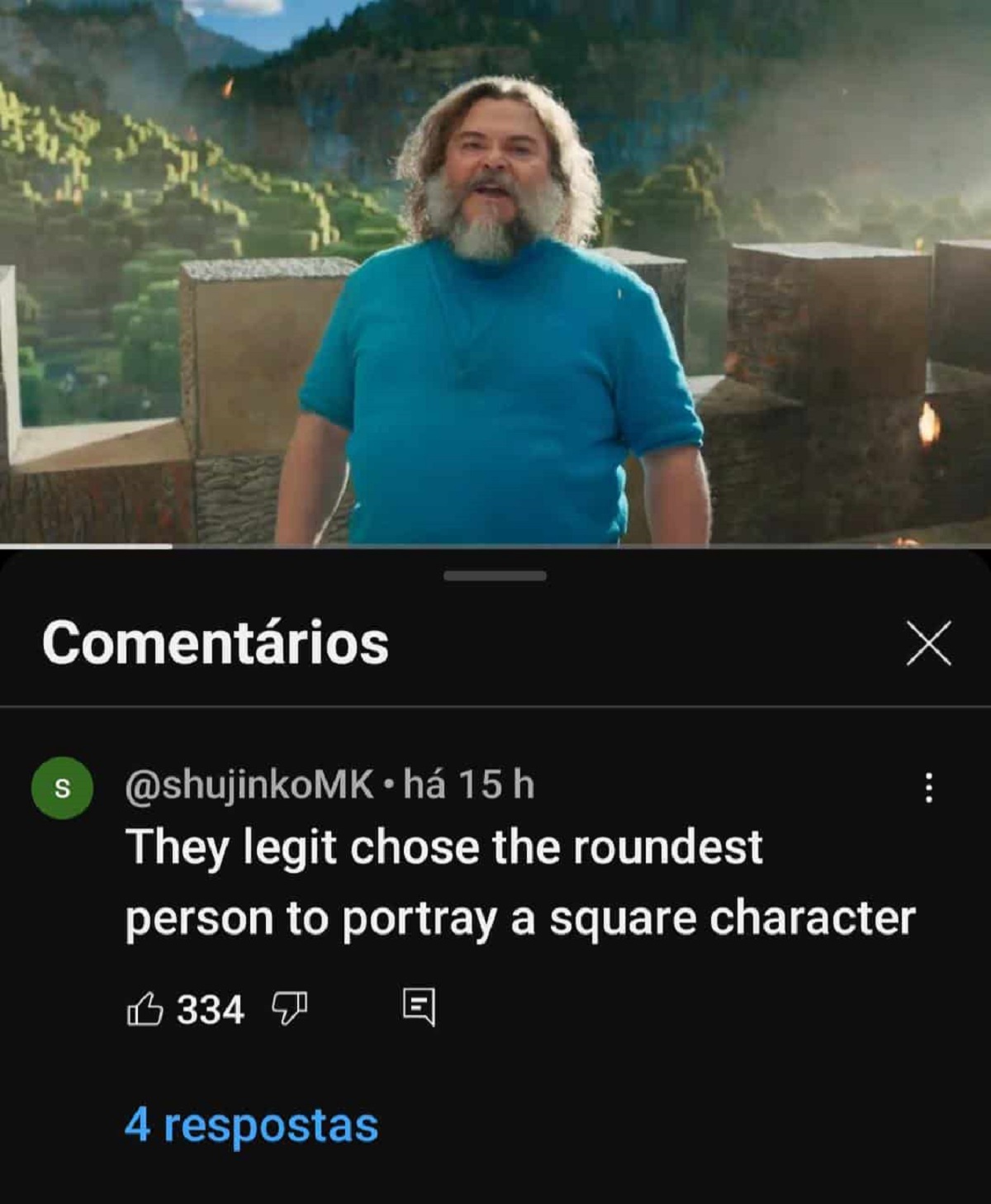 minecraft movie trailer - Comentrios S h 15 h They legit chose the roundest person to portray a square character 334 4 respostas