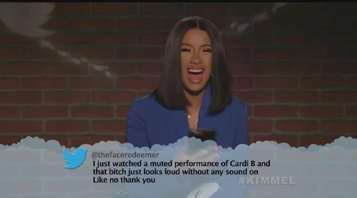 snow - I just watched a muted performance of Cardi B and that bitch just looks loud without any sound on no thank you