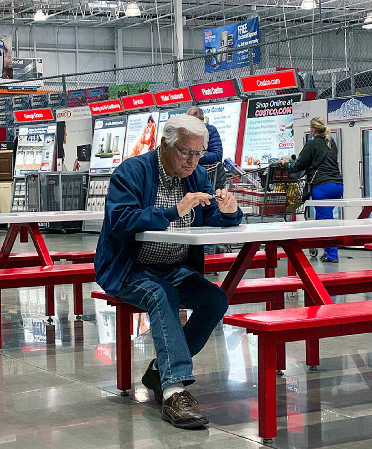 "This Nasty Guy Cutting And Leaving His Nails At A Costco Food Court Table"