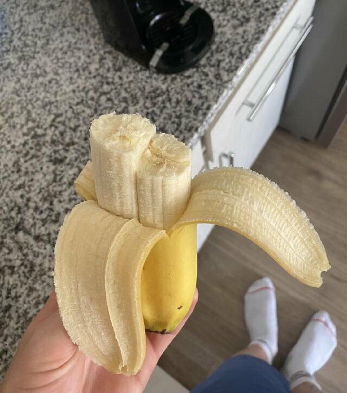 "My banana has 2 inside"