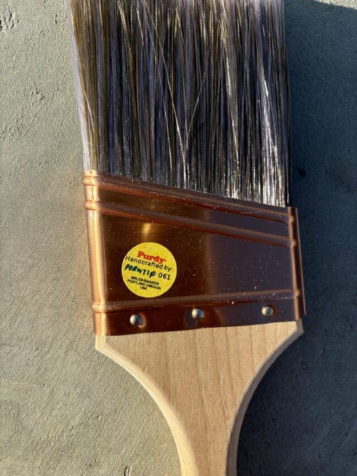 "My paintbrush was handcrafted by someone with the name Porntip"