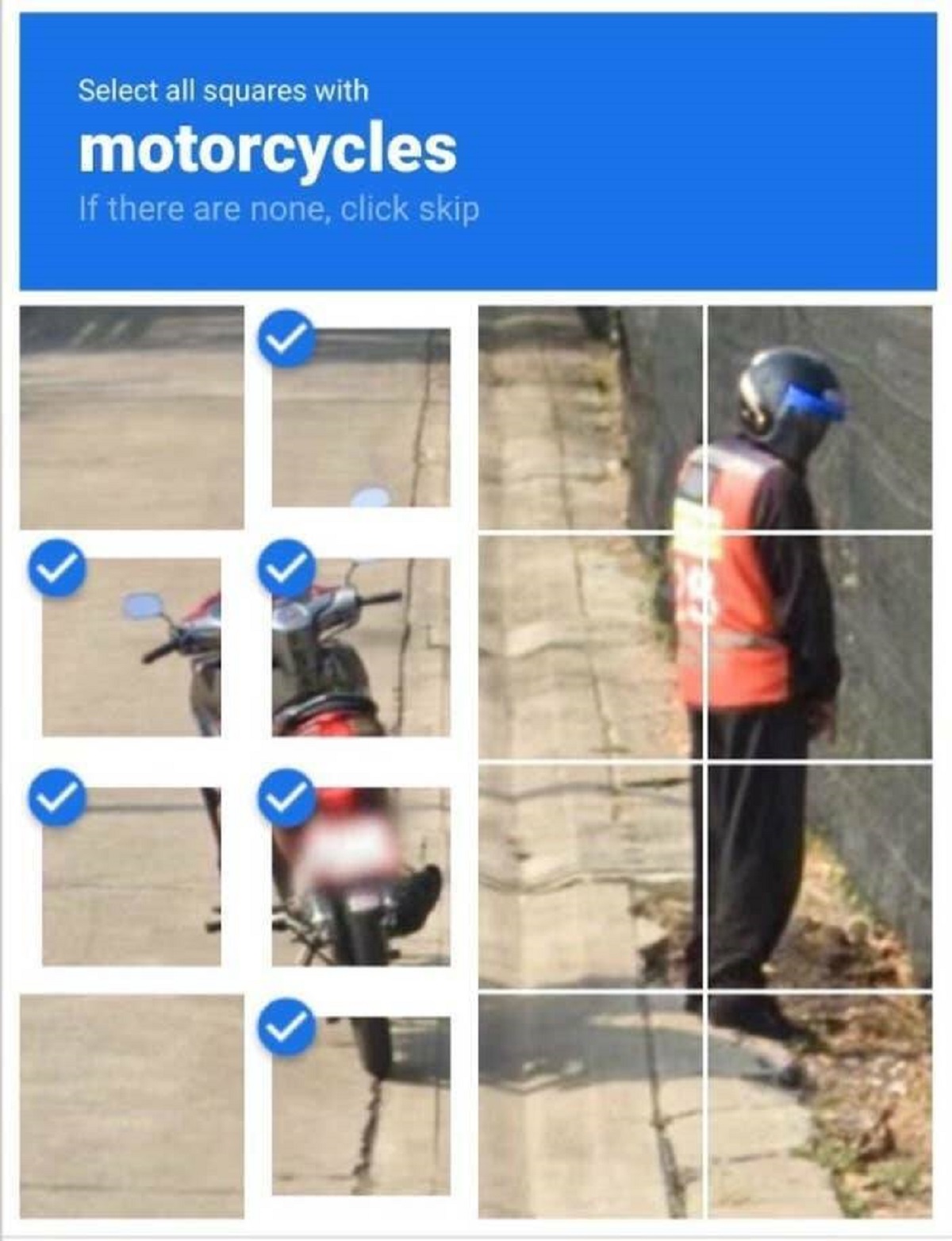 This CAPTCHA maker didn't get that this was not quite the best photo to use: