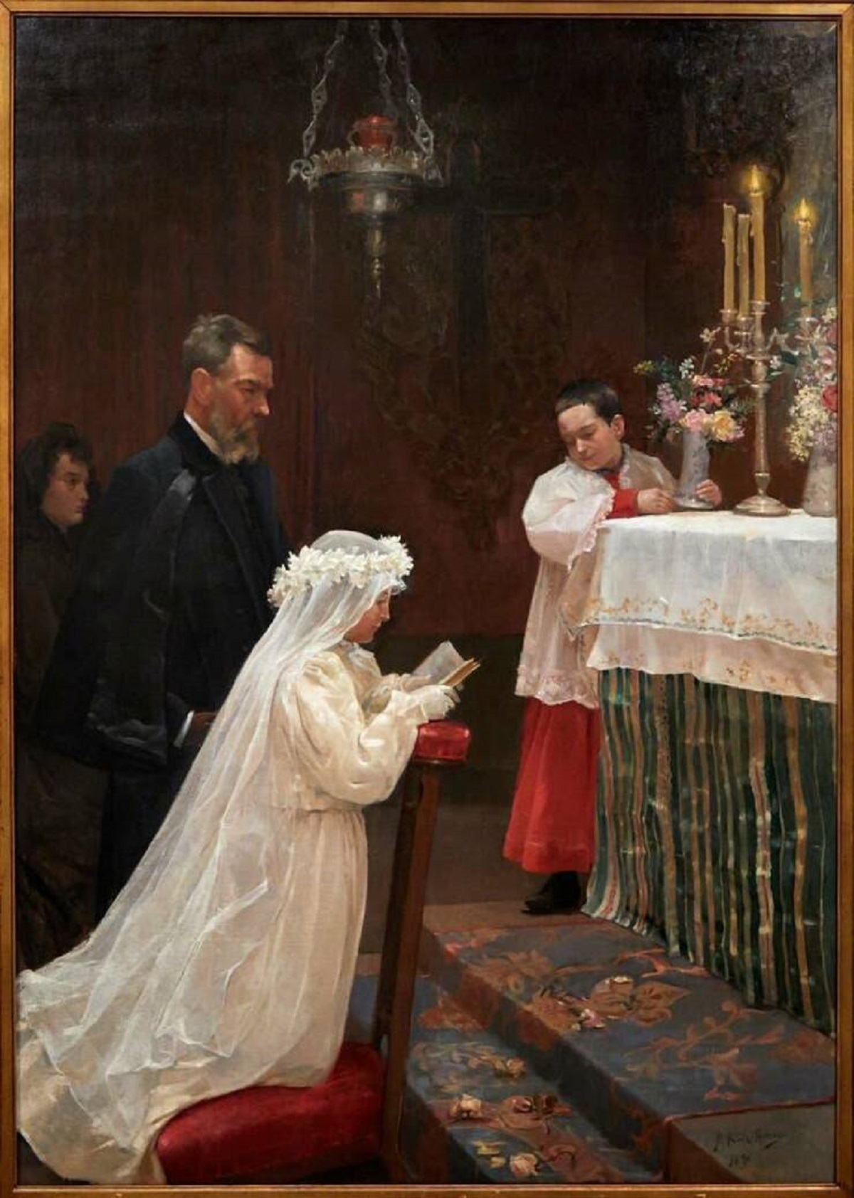 This painting, "First Communion," was made by Pablo Picasso when he was only 15 years old: