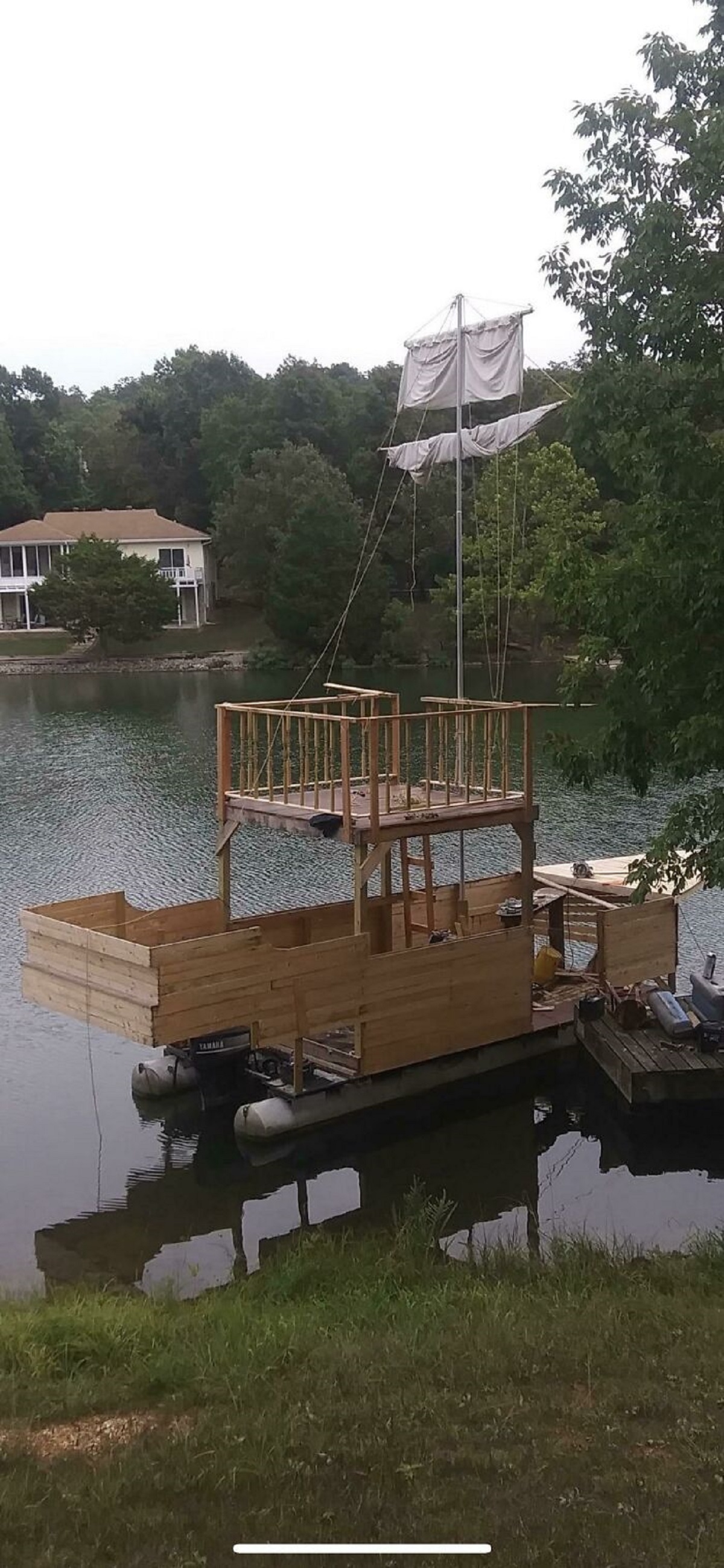 Ahoy! I Humbly Submit A Photo From My Redneck Pirate Ship Build