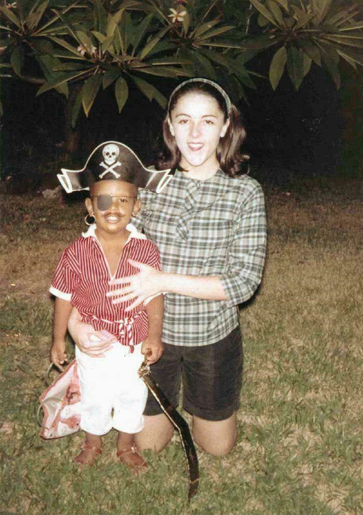 Barack Obama Dressed As A Pirate With His Mother Stanley Ann. 1960s