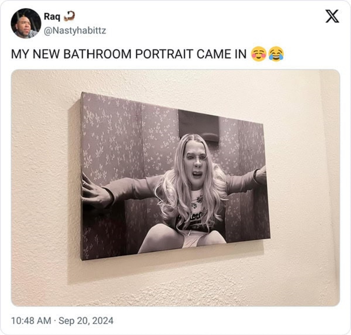 white chicks bathroom art - Raq My New Bathroom Portrait Came In X