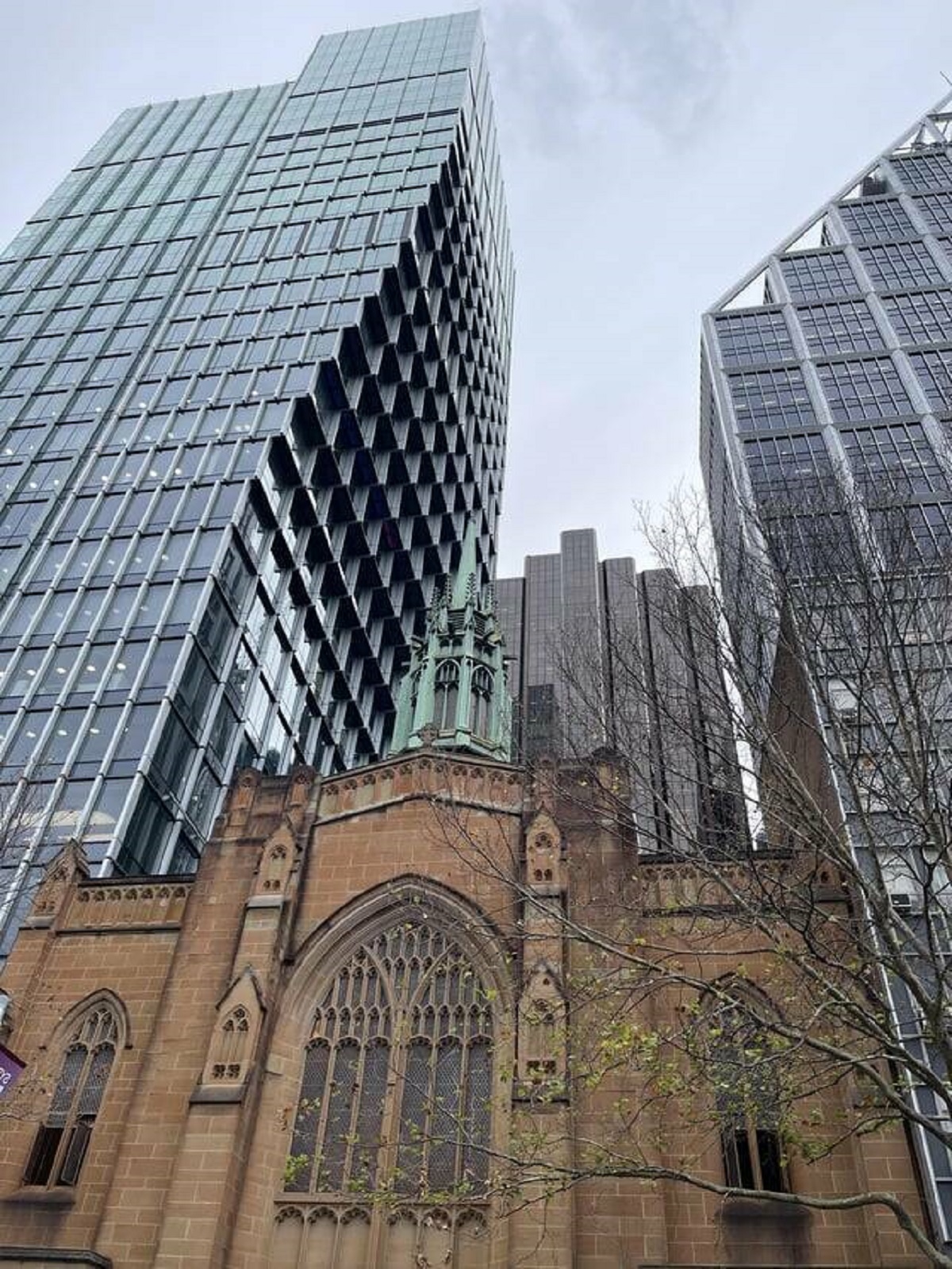 "A building in Sydney curves into the airspace over a protected cathedral"