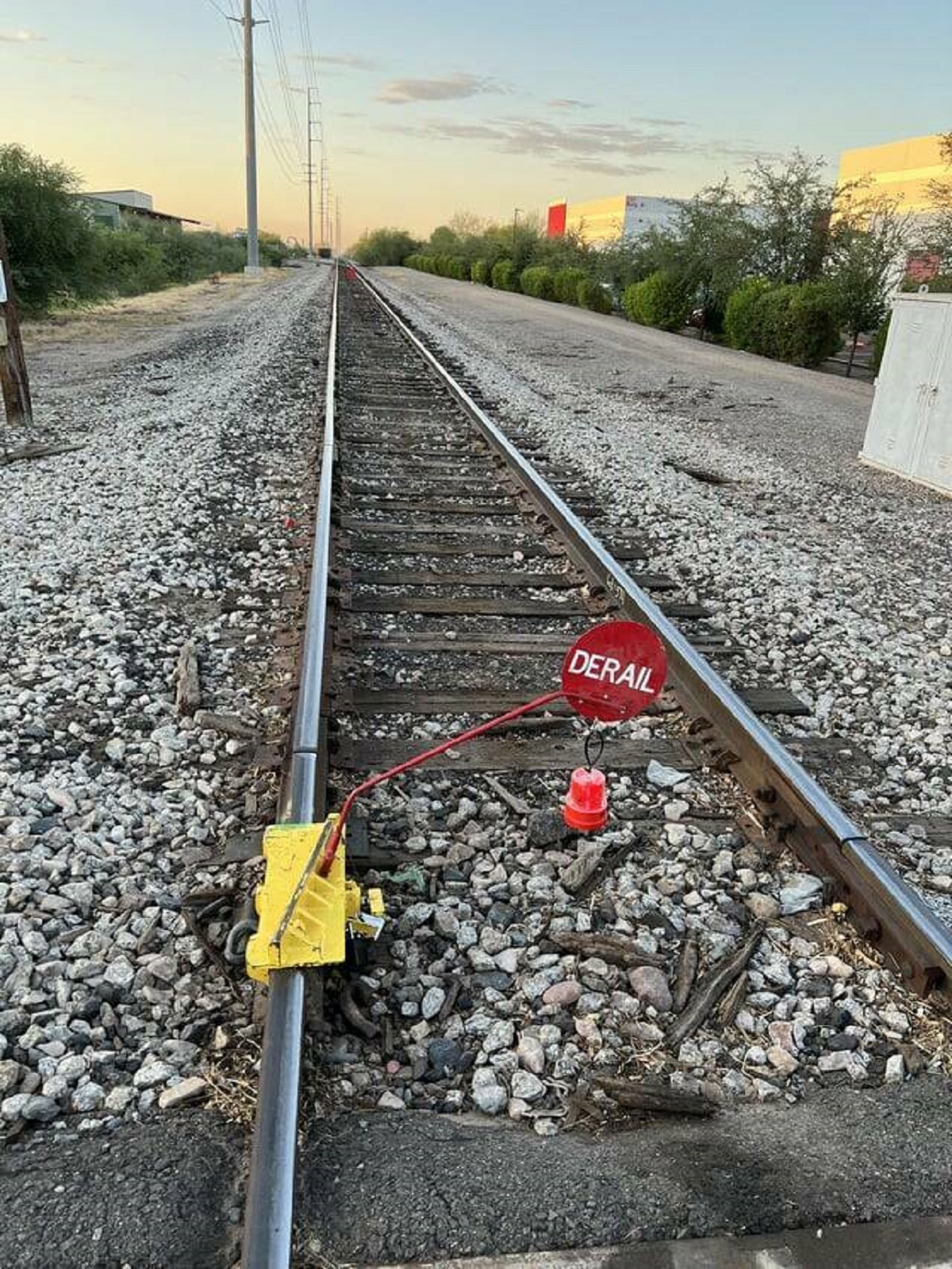 "An official device to cause a train derailment"