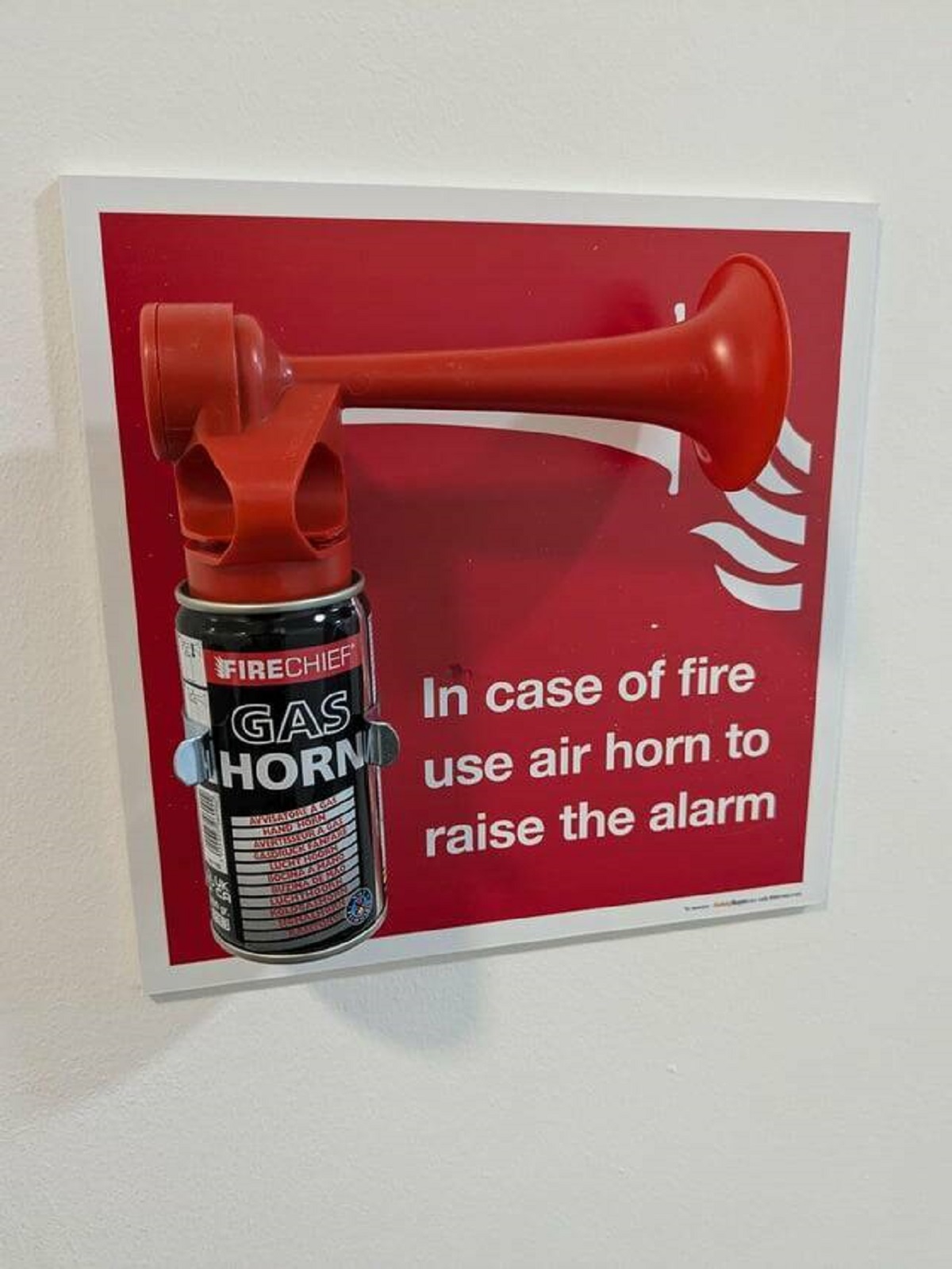 "My girlfriend's flat building doesn't have a fire alarm, they have about 100 air horns in the hallways"