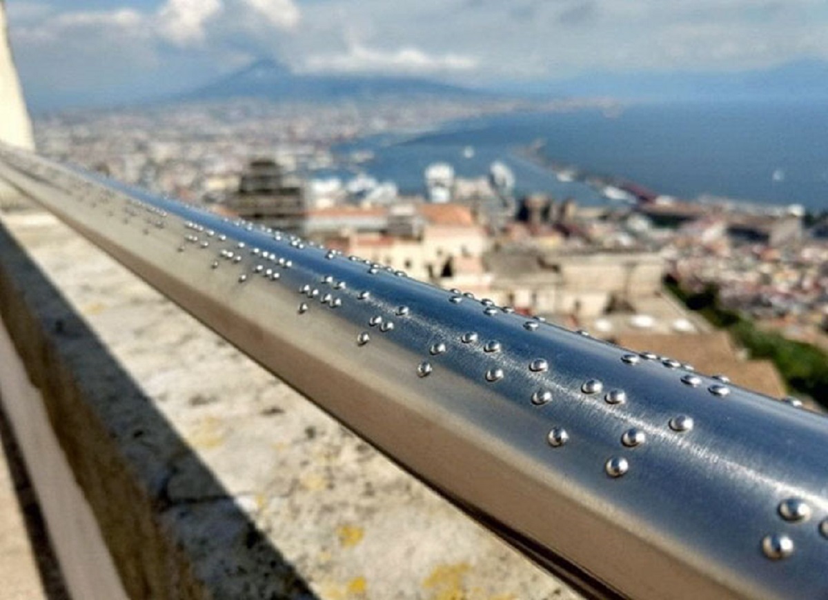 This Railing On Gazebo In Naples Has Braille Describing The View For Blind People. More Of This Please