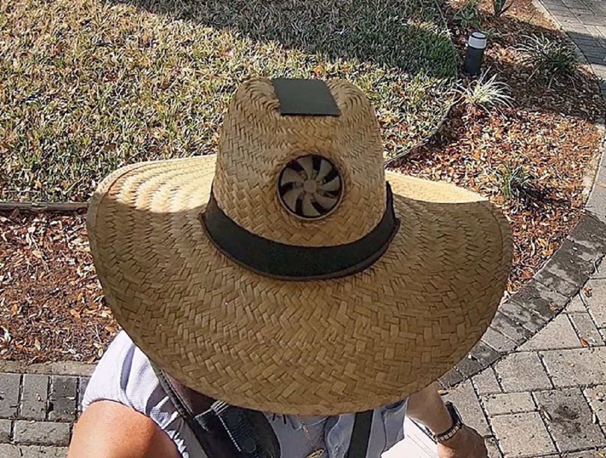 Our Mailman Wears A Solar-Powered Hat With A Fan