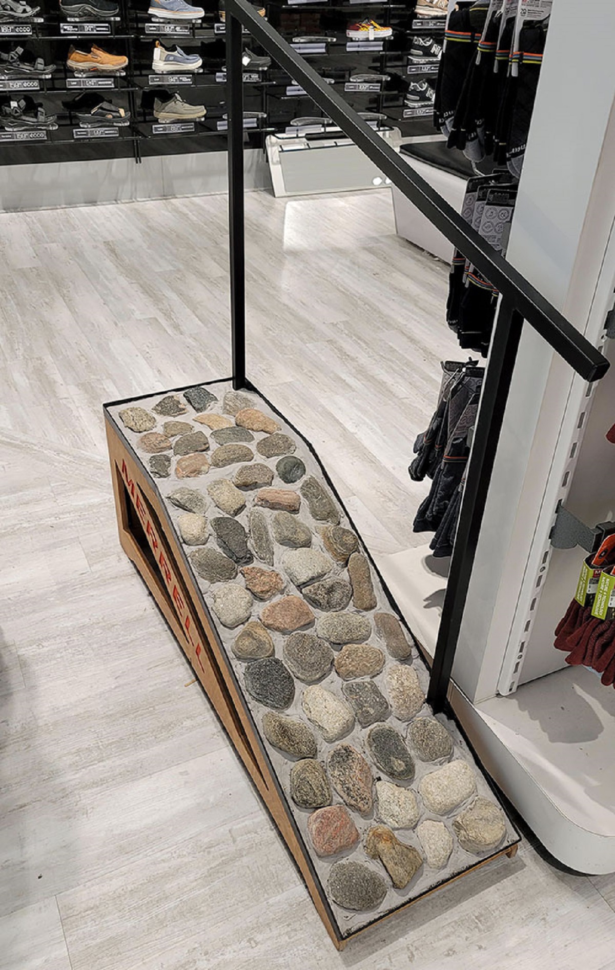 Outdoor Store Near Me Has A Rock Ramp For Testing Hiking Shoes Fit And Grip