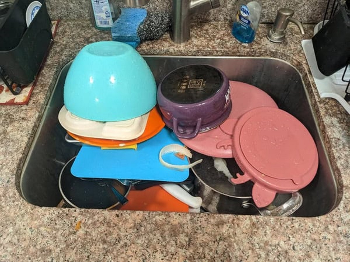 “my roommates are 30+ years old and leave the sink like this every day for hours on end”