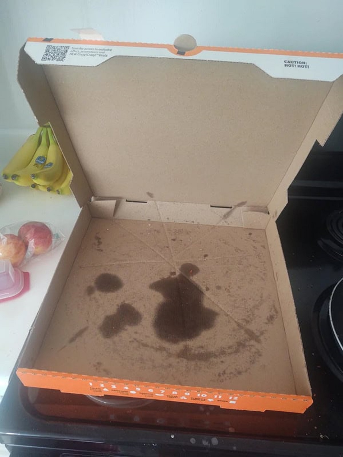 “What my roommate left of the pizza for me in the fridge.”