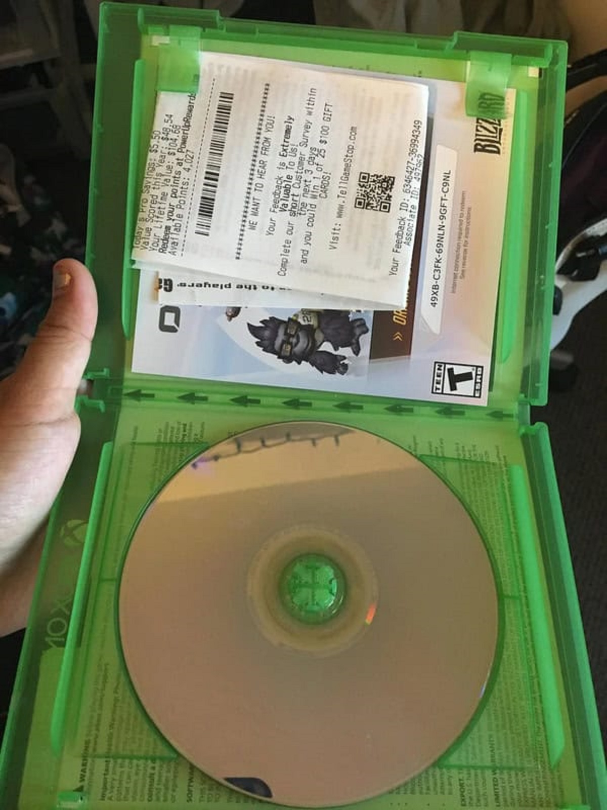 “The way my roommate places the disc into the case”