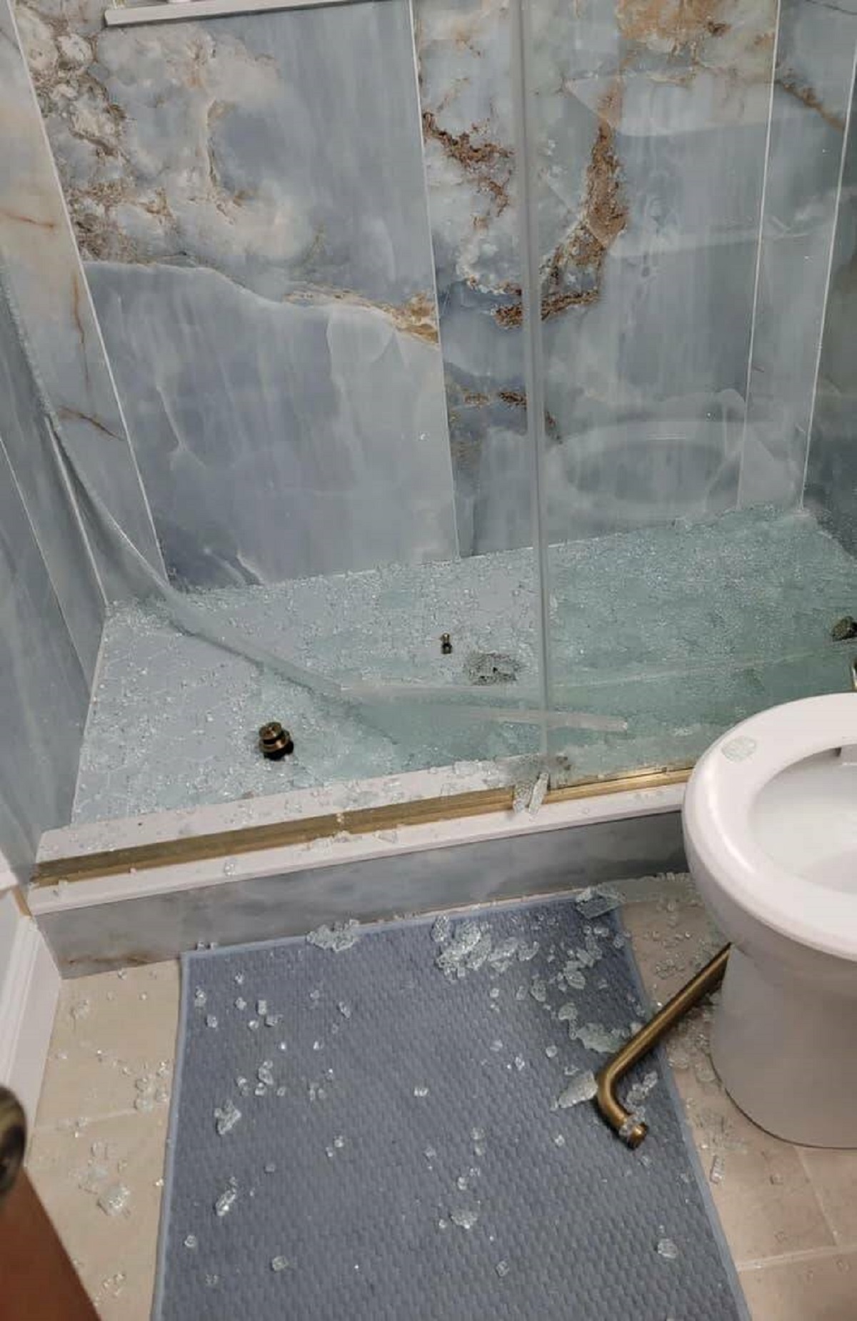 This person whose shower door exploded: