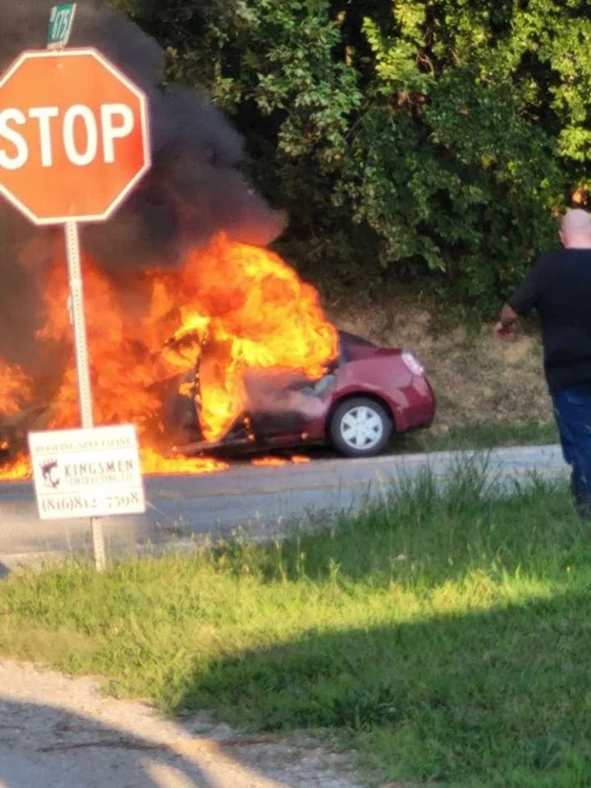 “On my way! to start college and my car caught fire with everything I own inside it”