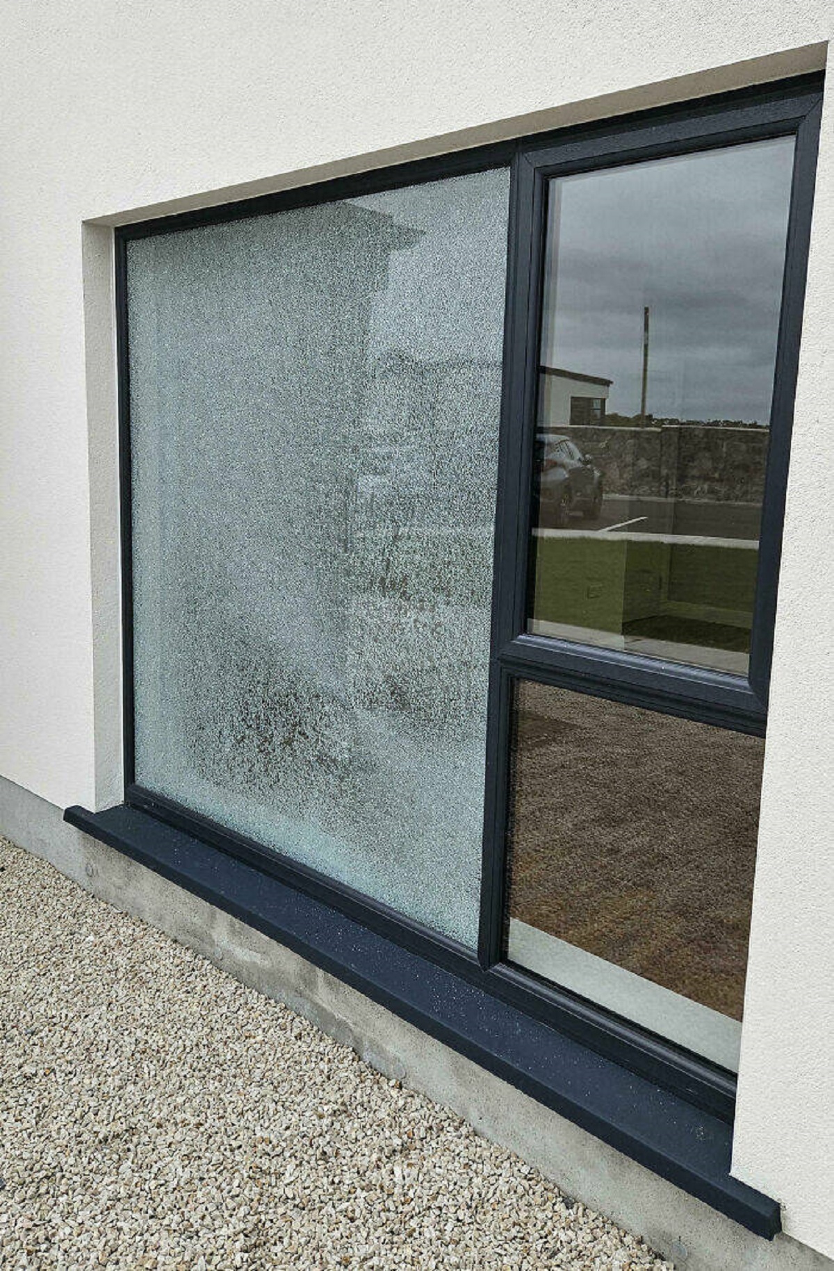 "My Fiancé And I Bought Our First Home A Month Ago. Not Living In The Place Yet, But Today We Found Our Front Window Shattered"