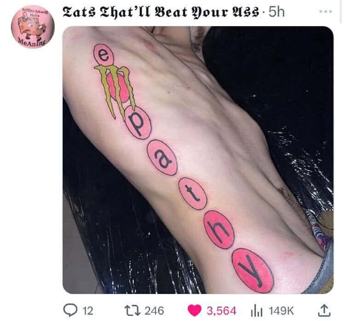 tattoo - TxTO hAve 10 Heve Tats That'll Beat Your Ass. 5h Meaning a 12 1246 3, Il