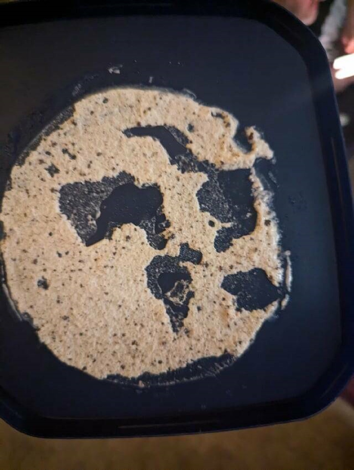 "My ice cream lid looks like the earth kinda"