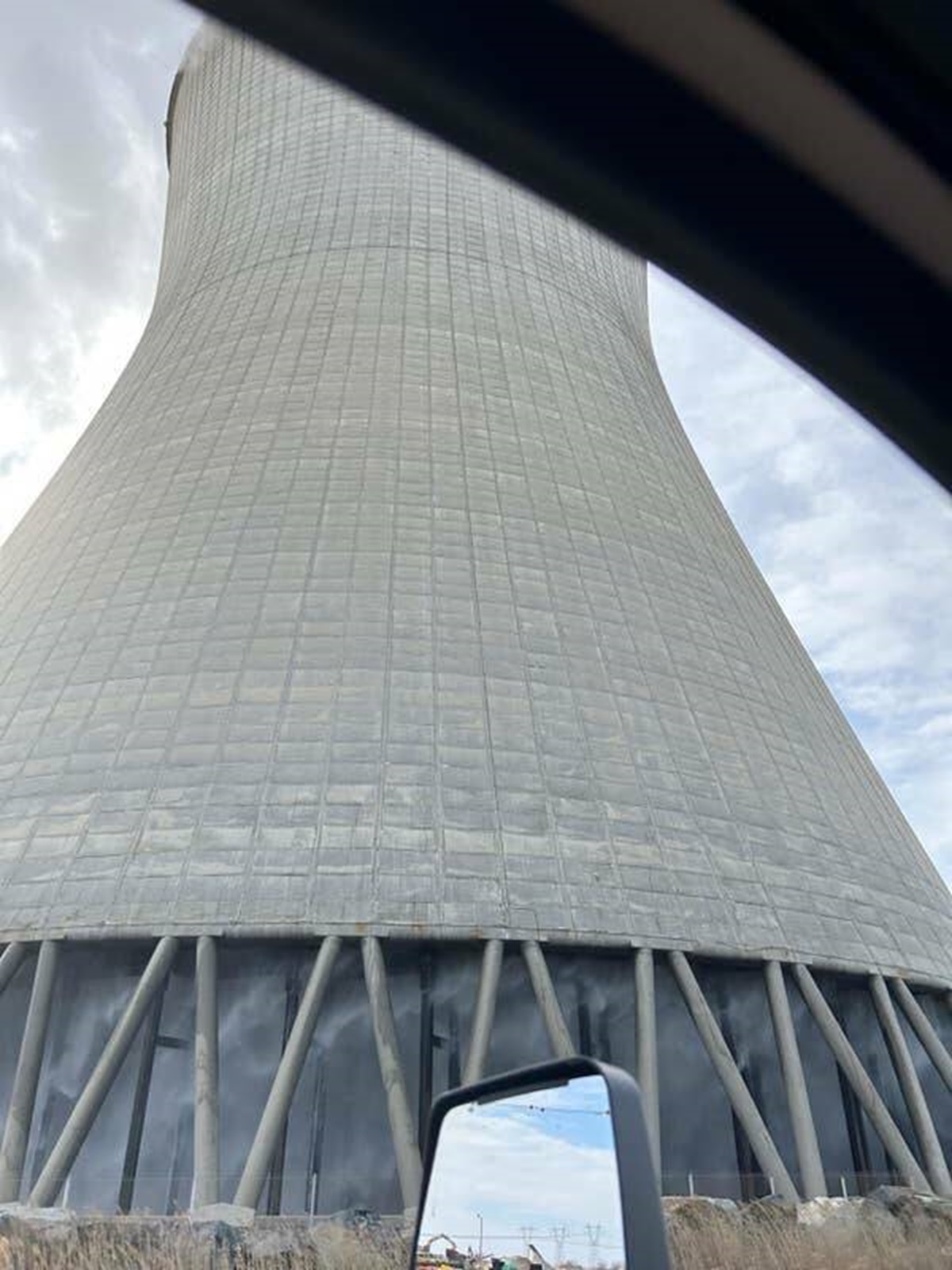 Cooling towers have an open bottom: