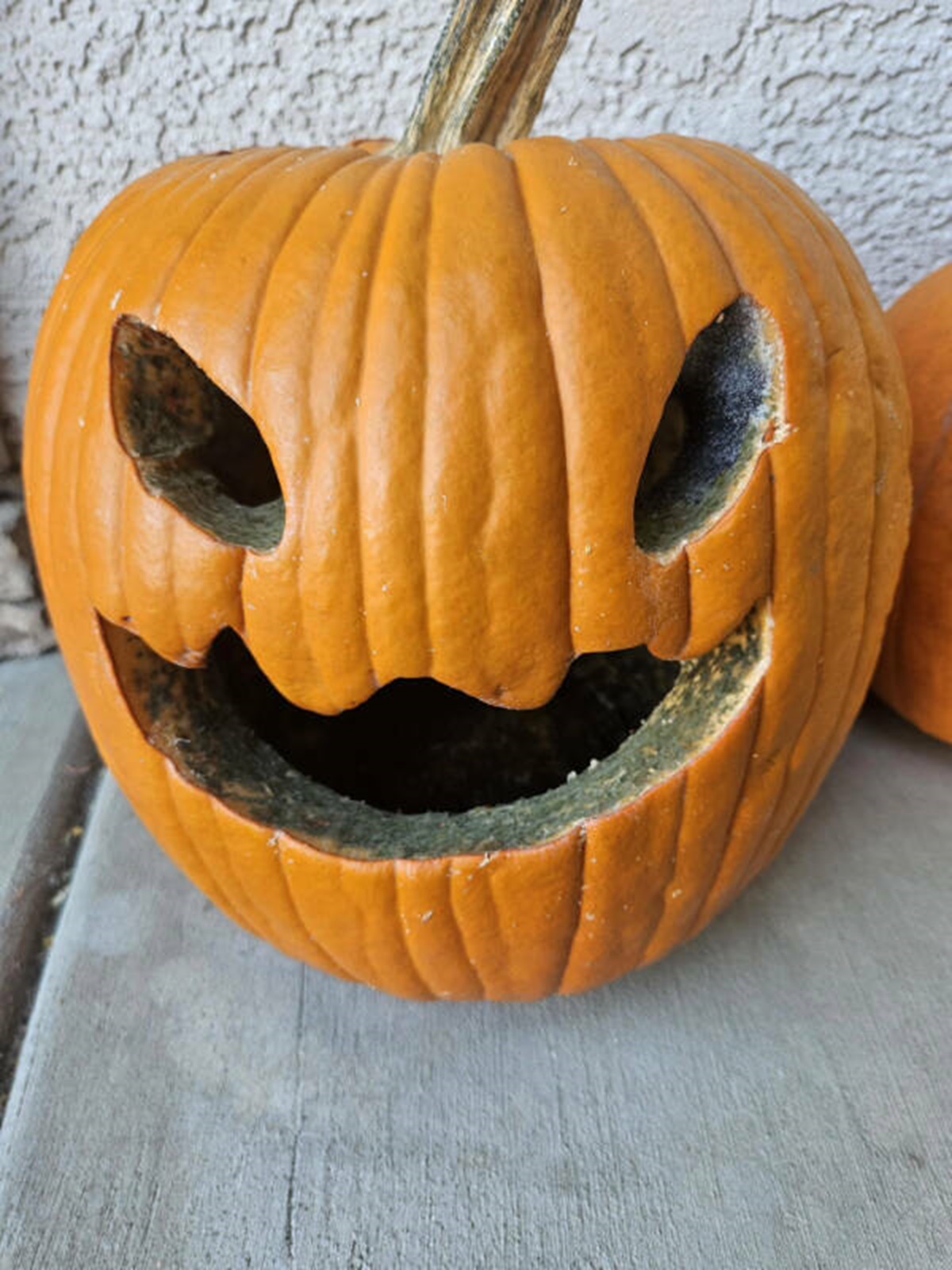 “Just 4 days ago, my son carved his first jack o’lantern and it looks like this…”