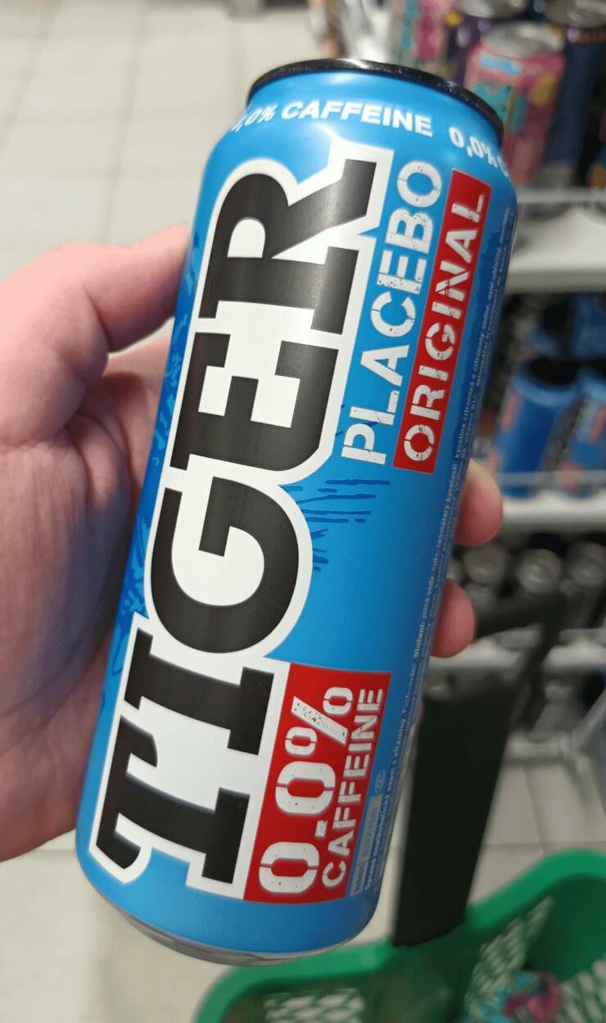 "This energy drink company sells a placebo version without any actual caffeine."