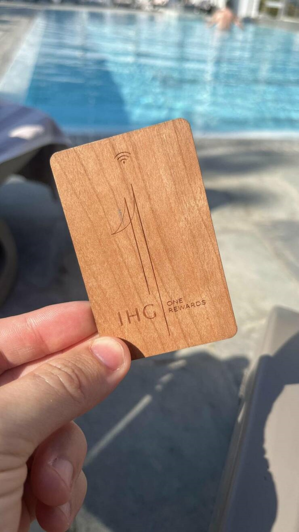 "The hotel I’m staying at uses wooden room key cards in stead of plastic"