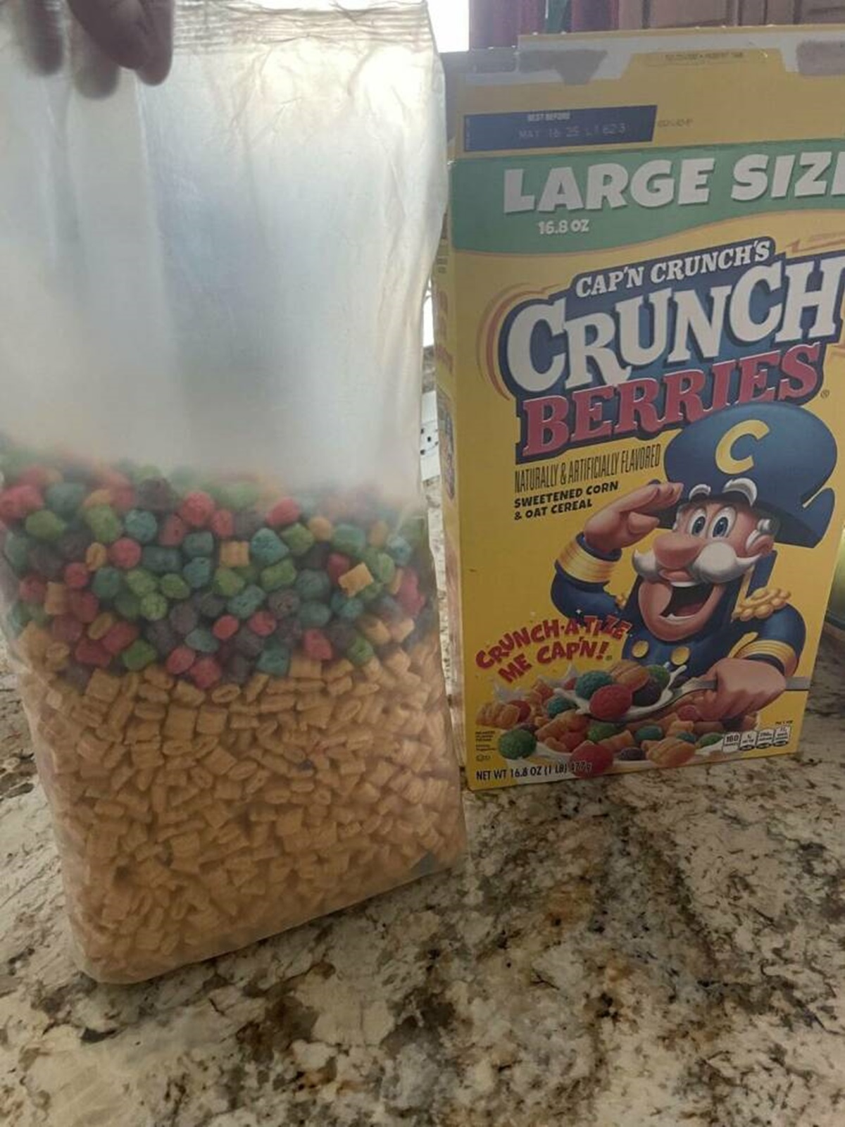 "My Captain Crunch bag was unmixed"